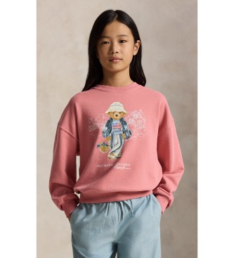 Polo Ralph Lauren Felpa in spugna con orsetto Polo rosa