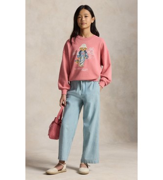 Polo Ralph Lauren Felpa in spugna con orsetto Polo rosa
