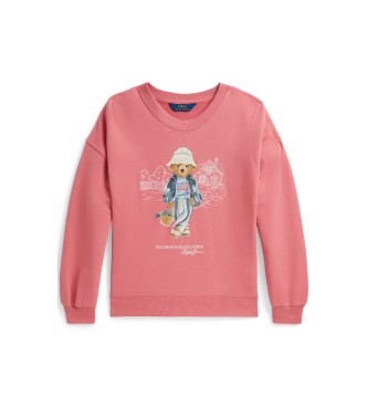 Polo Ralph Lauren Felpa in spugna con orsetto Polo rosa