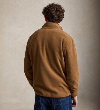 Polo Ralph Lauren Sweat à col montant heritage bear marron
