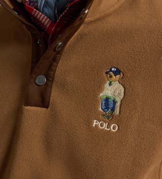 Polo Ralph Lauren Sweat à col montant heritage bear marron