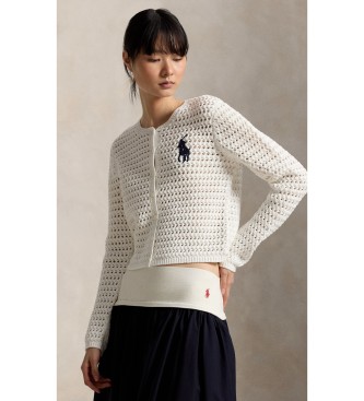 Polo Ralph Lauren Crochet cardigan white