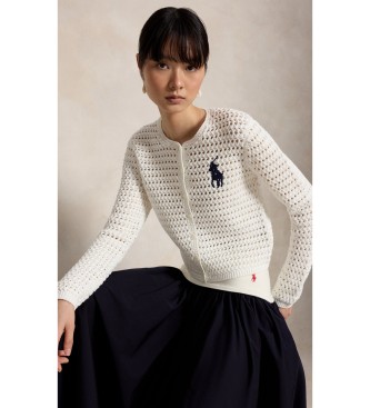 Polo Ralph Lauren Crochet cardigan white