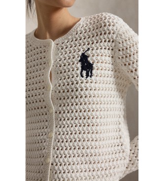 Polo Ralph Lauren Crochet cardigan white