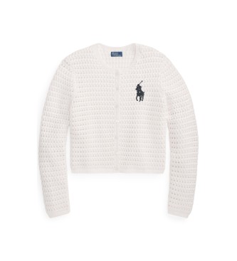 Polo Ralph Lauren Crochet cardigan white