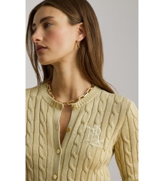 Lauren Ralph Lauren Cardigan en coton en jersey de coton beige écru