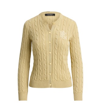 Lauren Ralph Lauren Cardigan en coton en jersey de coton beige écru