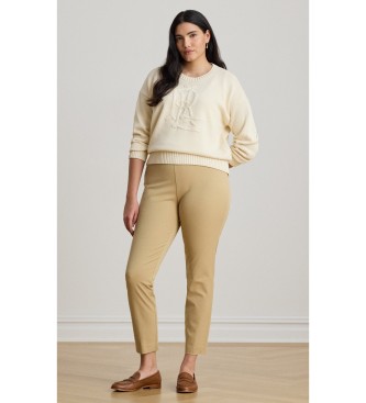 Lauren Ralph Lauren Hose aus Baumwolltwill und beigem Gummiband