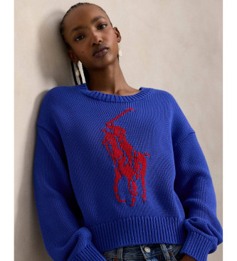 Polo Ralph Lauren Cotton jumper with Big Pony blue