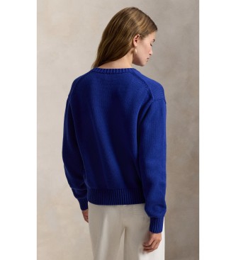 Polo Ralph Lauren Pull en coton avec Ours Polo bleu