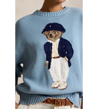 Polo Ralph Lauren Oversize bomuldstrøje med blå Polo Bear