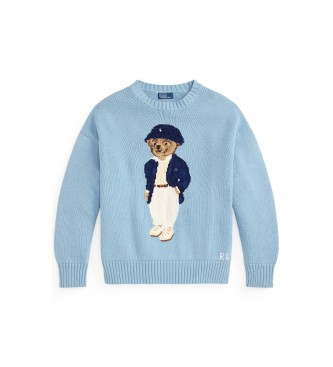 Polo Ralph Lauren Oversize bomuldstrøje med blå Polo Bear