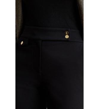 Lauren Ralph Lauren Spodnie do kostki z czarnego ponte