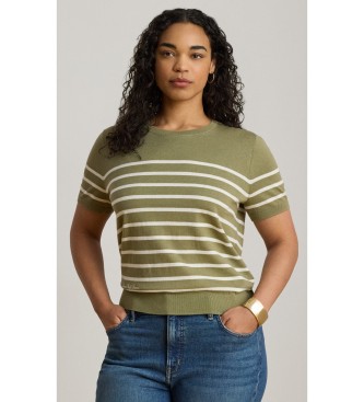 Lauren Ralph Lauren Pull à manches courtes à rayures vertes