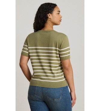 Lauren Ralph Lauren Pull à manches courtes à rayures vertes