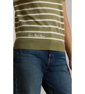 Lauren Ralph Lauren Pull à manches courtes à rayures vertes