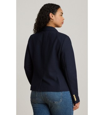 Lauren Ralph Lauren Blazer i piqué med dobbeltknap marineblå