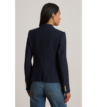 Lauren Ralph Lauren Blazer i piqué med dobbeltknap marineblå