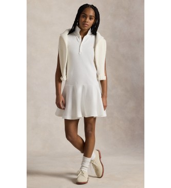Polo Ralph Lauren Biała sukienka polo z dekoltem