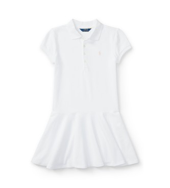 Polo Ralph Lauren Biała sukienka polo z dekoltem