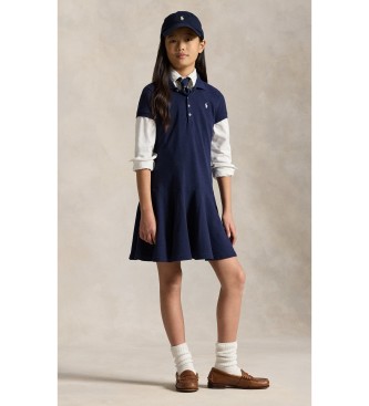 Polo Ralph Lauren Granatowa sukienka z dekoltem polo