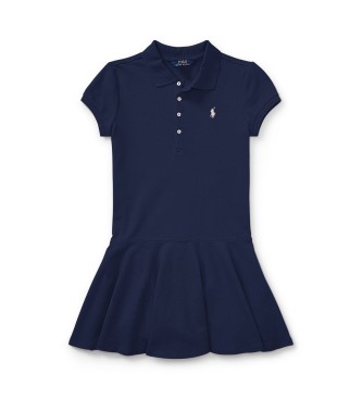 Polo Ralph Lauren Granatowa sukienka z dekoltem polo
