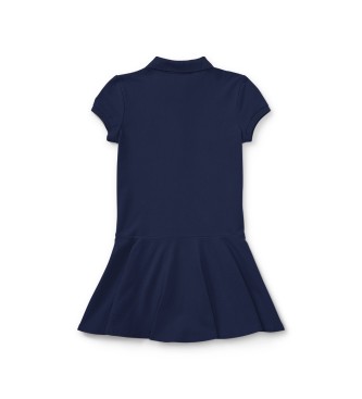 Polo Ralph Lauren Granatowa sukienka z dekoltem polo