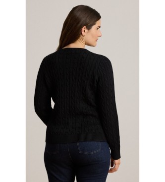 Lauren Ralph Lauren Cardigan en coton écru noir