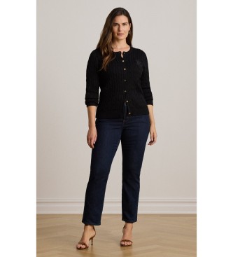 Lauren Ralph Lauren Cardigan en coton écru noir