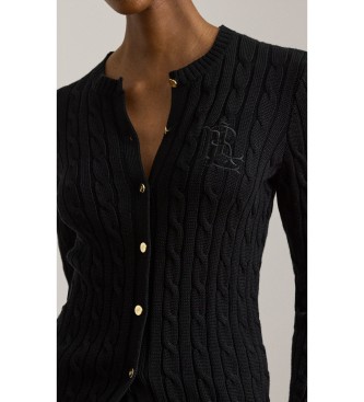 Lauren Ralph Lauren Cardigan en coton écru noir