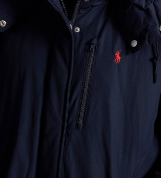 Polo Ralph Lauren Navy medium-weight down quilted coat