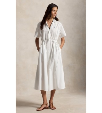 Polo Ralph Lauren Long white cotton shirt dress