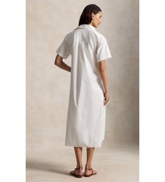 Polo Ralph Lauren Long white cotton shirt dress