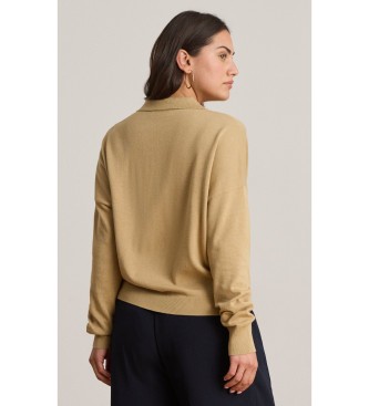 Lauren Ralph Lauren Jersey type polo en coton et modal beige