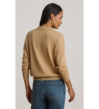 Lauren Ralph Lauren Jersey type polo en coton et modal beige