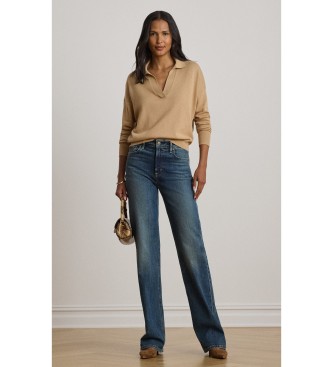 Lauren Ralph Lauren Jersey type polo en coton et modal beige