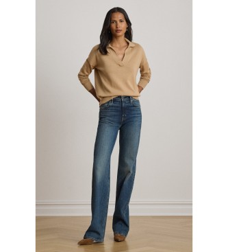 Lauren Ralph Lauren Jersey type polo en coton et modal beige