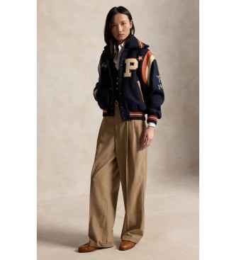 Polo Ralph Lauren Navy wool blend varsity jacket