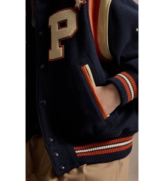 Polo Ralph Lauren Navy wool blend varsity jacket