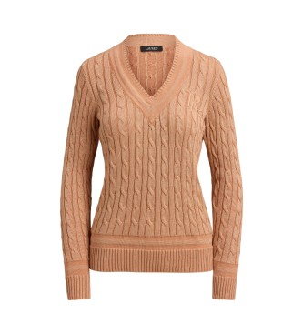 Lauren Ralph Lauren Pull-over Cricket en tricot coral eights