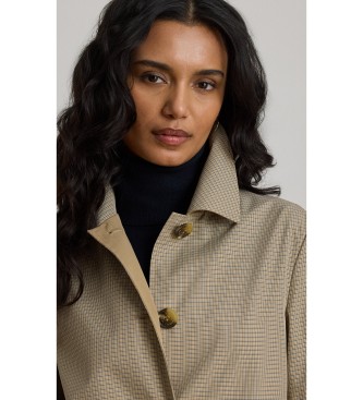 Lauren Ralph Lauren Dwustronny płaszcz szkocki w brązową kratę