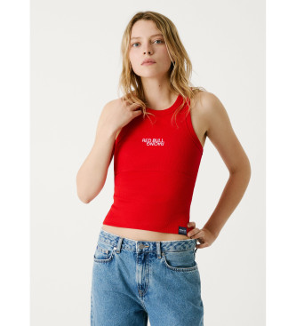 Red Bull Racing x Pepe Jeans Red sleeveless ribbed T-shirt