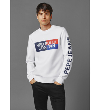 Red Bull Racing x Pepe Jeans Colour Block Graphic Crew Sweatshirt vit