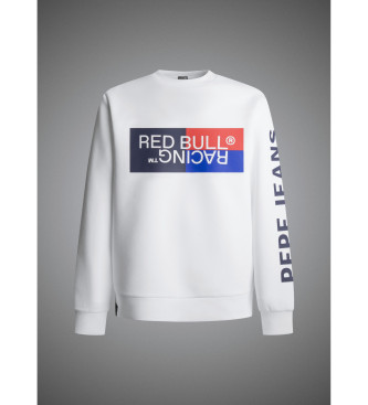 Red Bull Racing x Pepe Jeans Colour Block Graphic Crew Sweatshirt vit