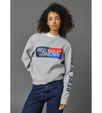 Red Bull Racing x Pepe Jeans Colour Block Graphic Crew Sweatshirt grijs