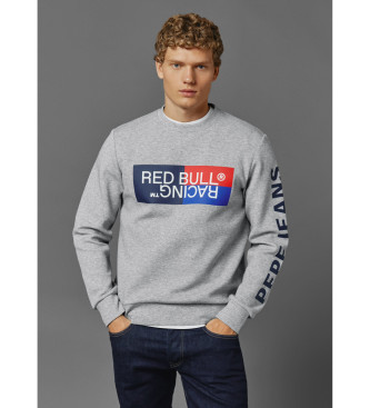 Red Bull Racing x Pepe Jeans Colour Block Graphic Crew Sweatshirt grijs