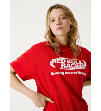 Red Bull Racing x Pepe Jeans Logodruck T-shirt rood