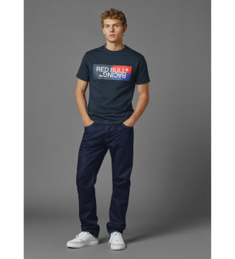 Red Bull Racing x Pepe Jeans T-shirt con logo blu scuro a blocchi di colore Rbr