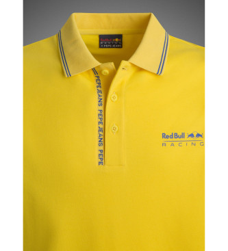 Red Bull Racing x Pepe Jeans Polo con logo giallo con riga Rbr