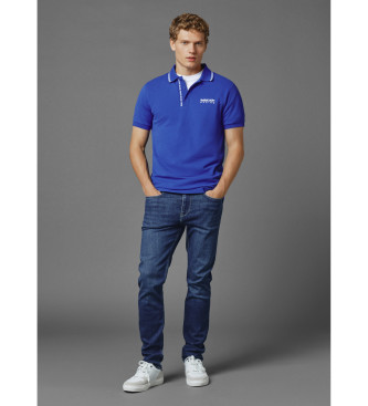 Red Bull Racing x Pepe Jeans Polo Rbr con logo rigato di colore blu